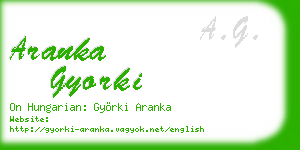 aranka gyorki business card